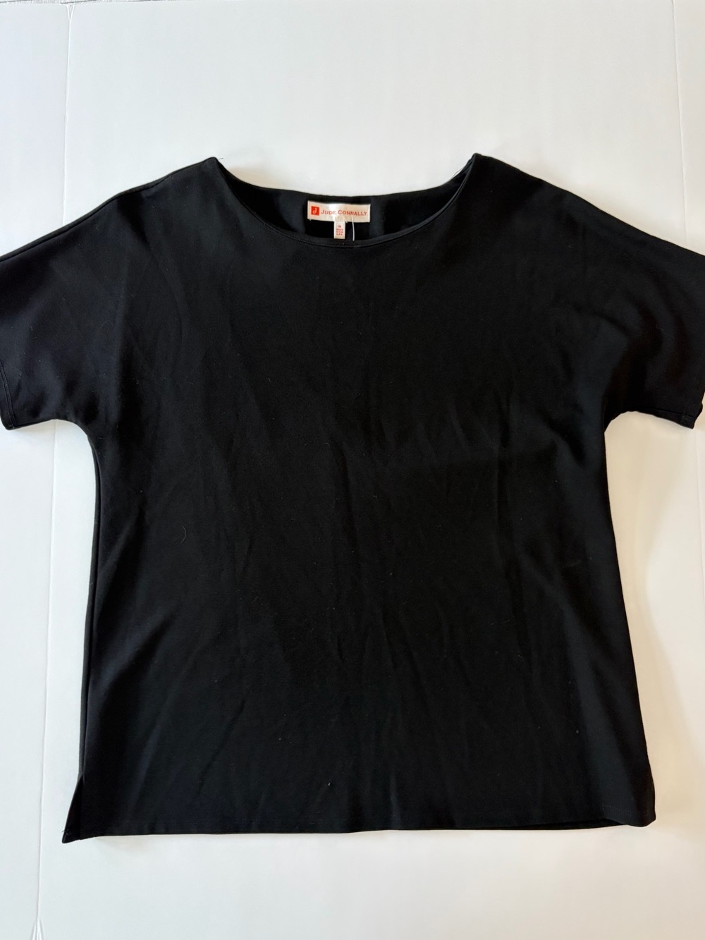 Jude Connally Women’s Black T Shirt Minimalist Size Medium Short Sleeve Top